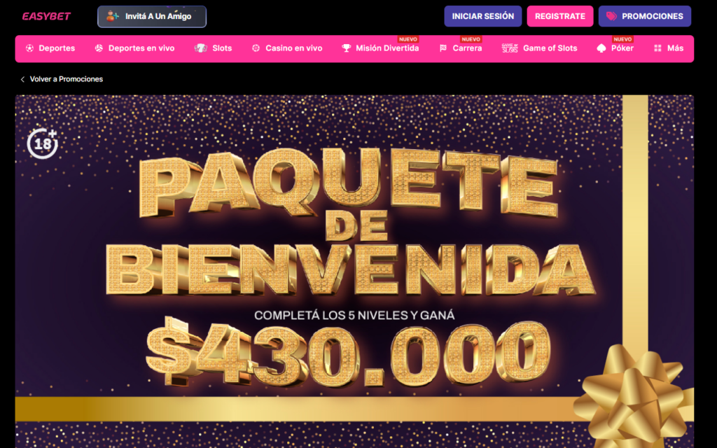 easybet bono bienvenida casino