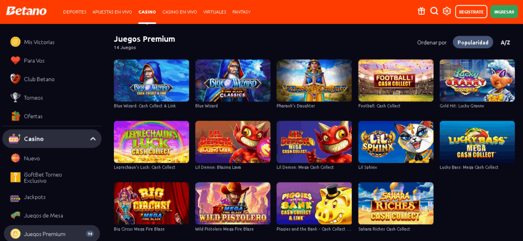 betano juegos premium